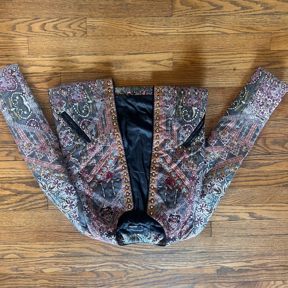 Anthropologie Multicolor Embellished Blazer